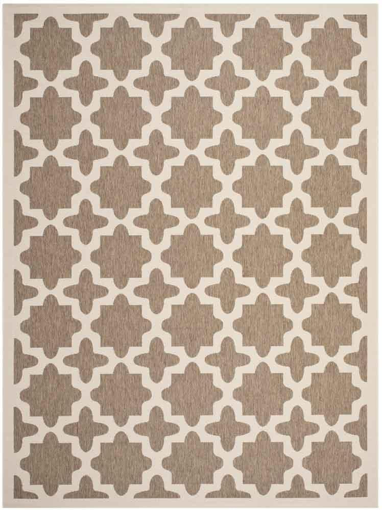  Safavieh Courtyard 6913 Indoor / Outdoor Rug - Blue / Beige - Bonton