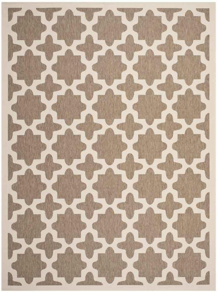  Safavieh Courtyard 6913 Indoor / Outdoor Rug - Red / Bone - Bonton