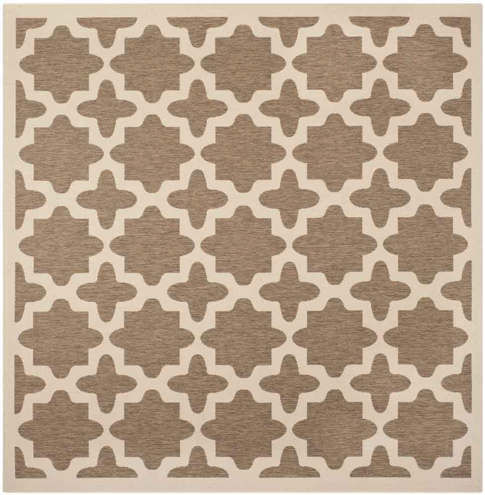  Safavieh Courtyard 6913 Indoor / Outdoor Rug - Blue / Beige - Bonton