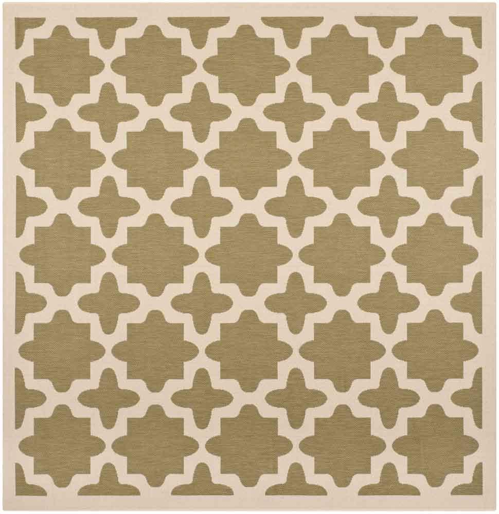  Safavieh Courtyard 6913 Indoor / Outdoor Rug - Anthracite / Beige - Bonton