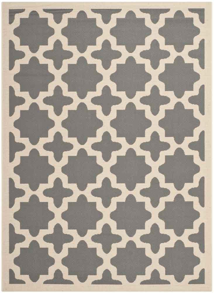  Safavieh Courtyard 6913 Indoor / Outdoor Rug - Blue / Beige - Bonton