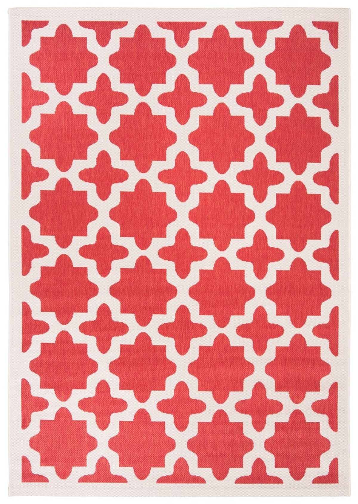  Safavieh Courtyard 6913 Indoor / Outdoor Rug - Red / Bone - Bonton