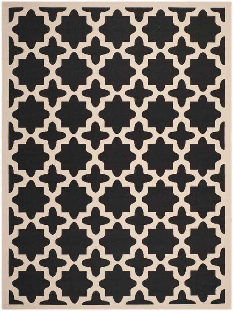  Safavieh Courtyard 6913 Indoor / Outdoor Rug - Blue / Beige - Bonton