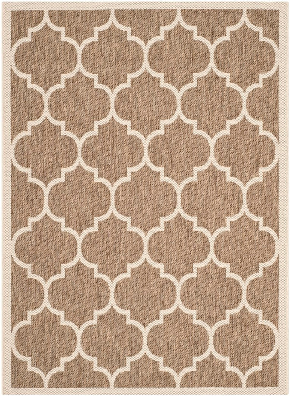  Safavieh Courtyard 6914 Indoor / Outdoor Rug - Anthracite / Beige - Bonton