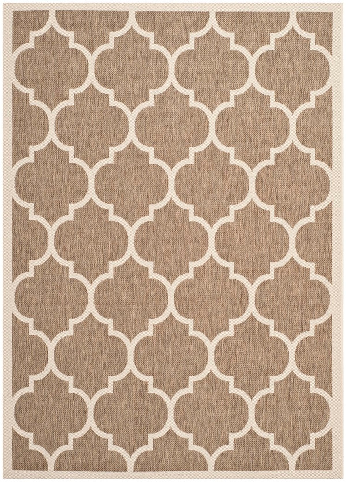  Safavieh Courtyard 6914 Indoor / Outdoor Rug - Anthracite / Beige - Bonton