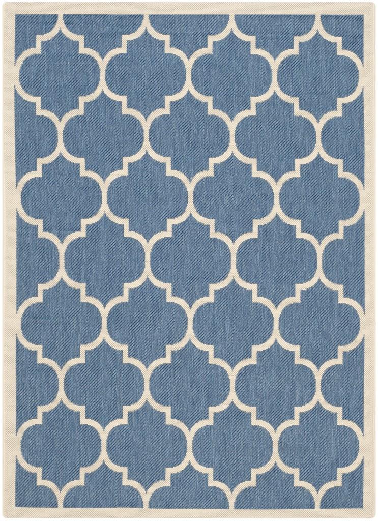  Safavieh Courtyard 6914 Indoor / Outdoor Rug - Anthracite / Beige - Bonton