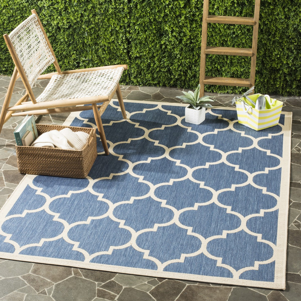  Safavieh Courtyard 6914 Indoor / Outdoor Rug - Green / Beige - Bonton