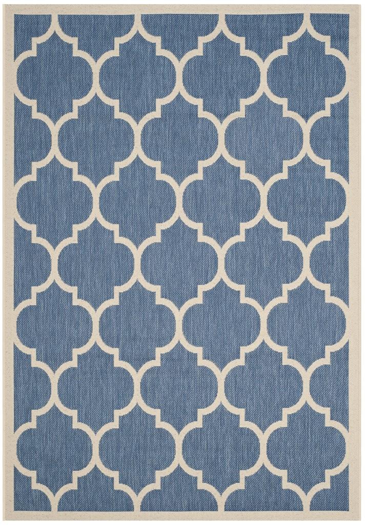  Safavieh Courtyard 6914 Indoor / Outdoor Rug - Anthracite / Beige - Bonton