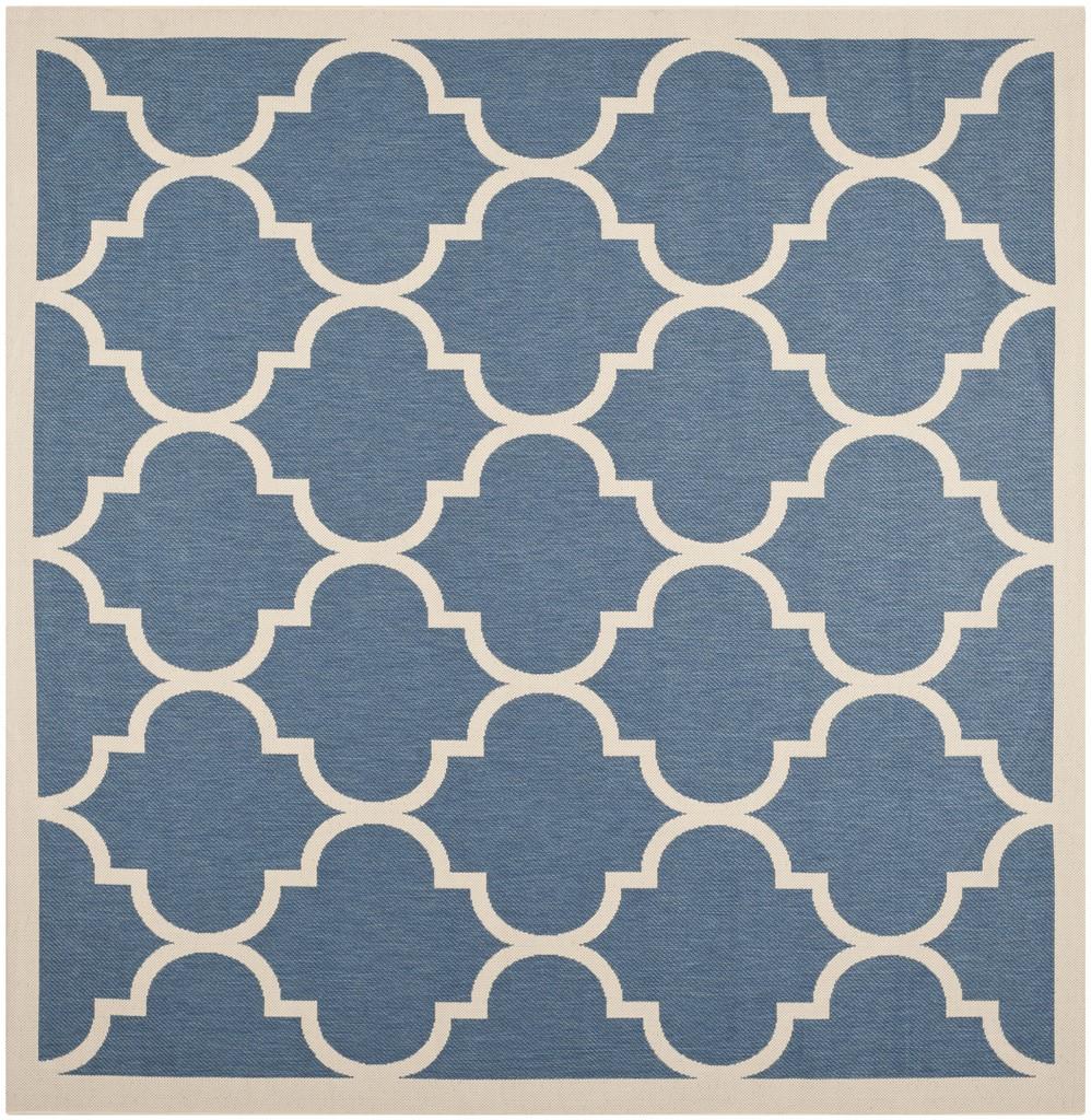  Safavieh Courtyard 6914 Indoor / Outdoor Rug - Anthracite / Beige - Bonton