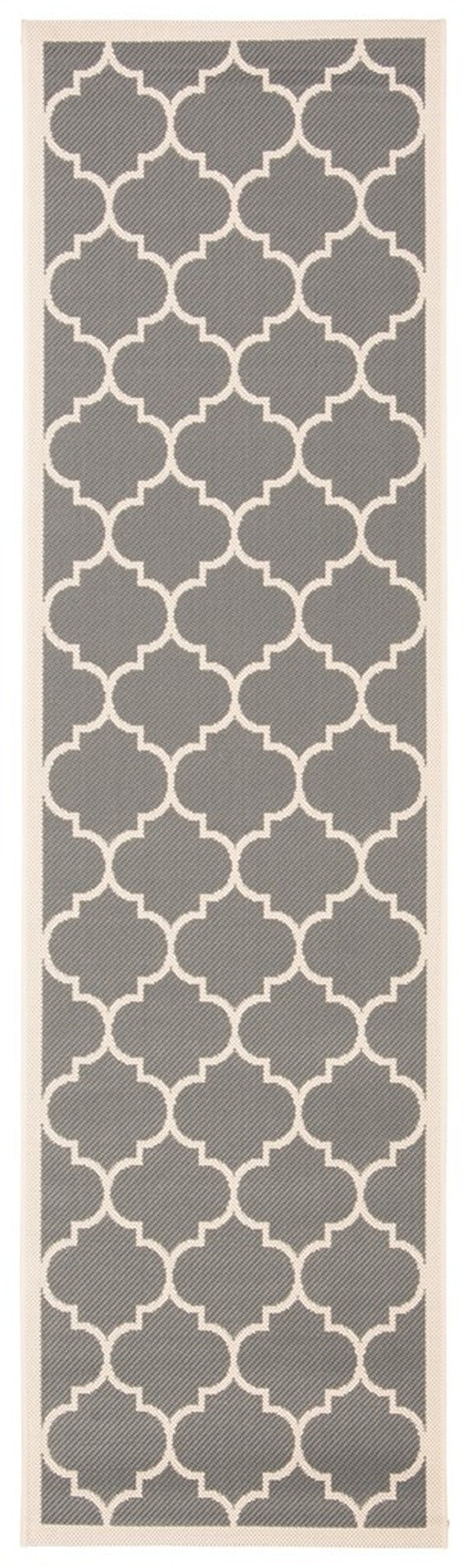  Safavieh Courtyard 6914 Indoor / Outdoor Rug - Anthracite / Beige - Bonton