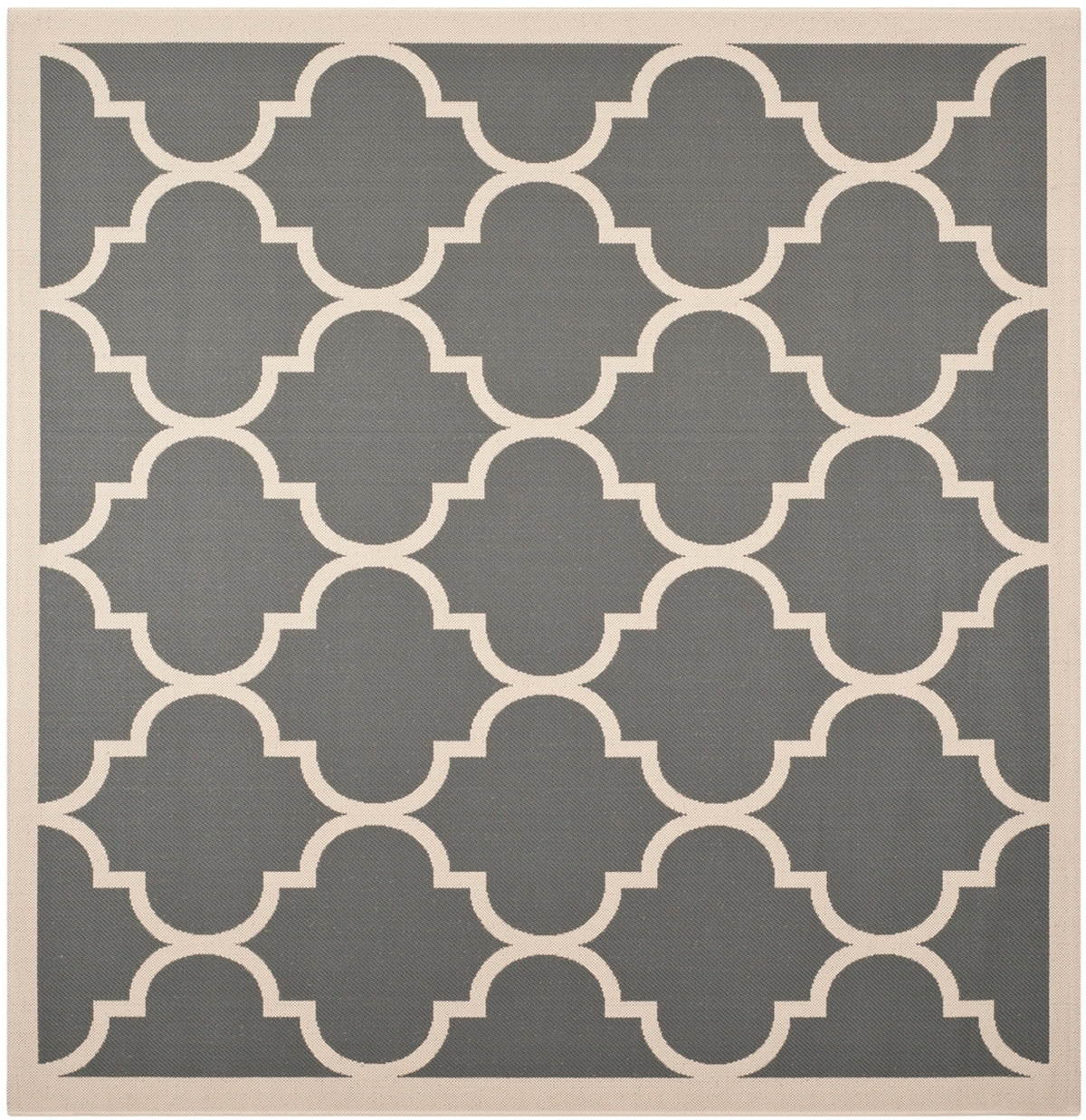  Safavieh Courtyard 6914 Indoor / Outdoor Rug - Anthracite / Beige - Bonton