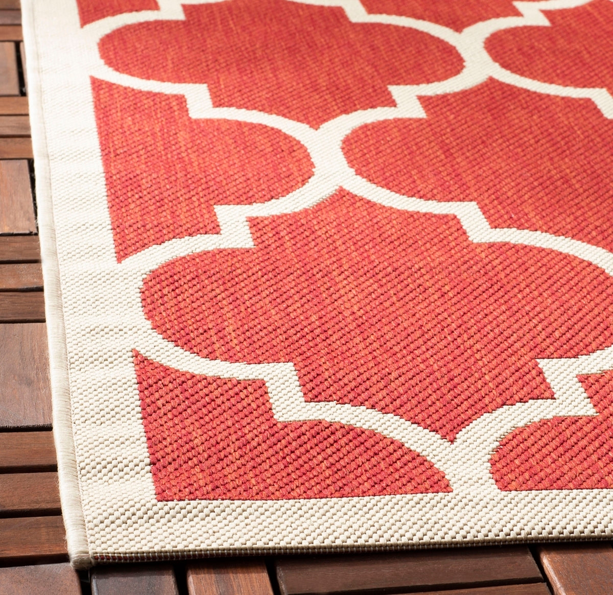  Safavieh Courtyard 6914 Indoor / Outdoor Rug - Red / Bone - Bonton