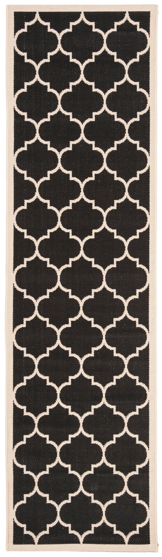  Safavieh Courtyard 6914 Indoor / Outdoor Rug - Anthracite / Beige - Bonton