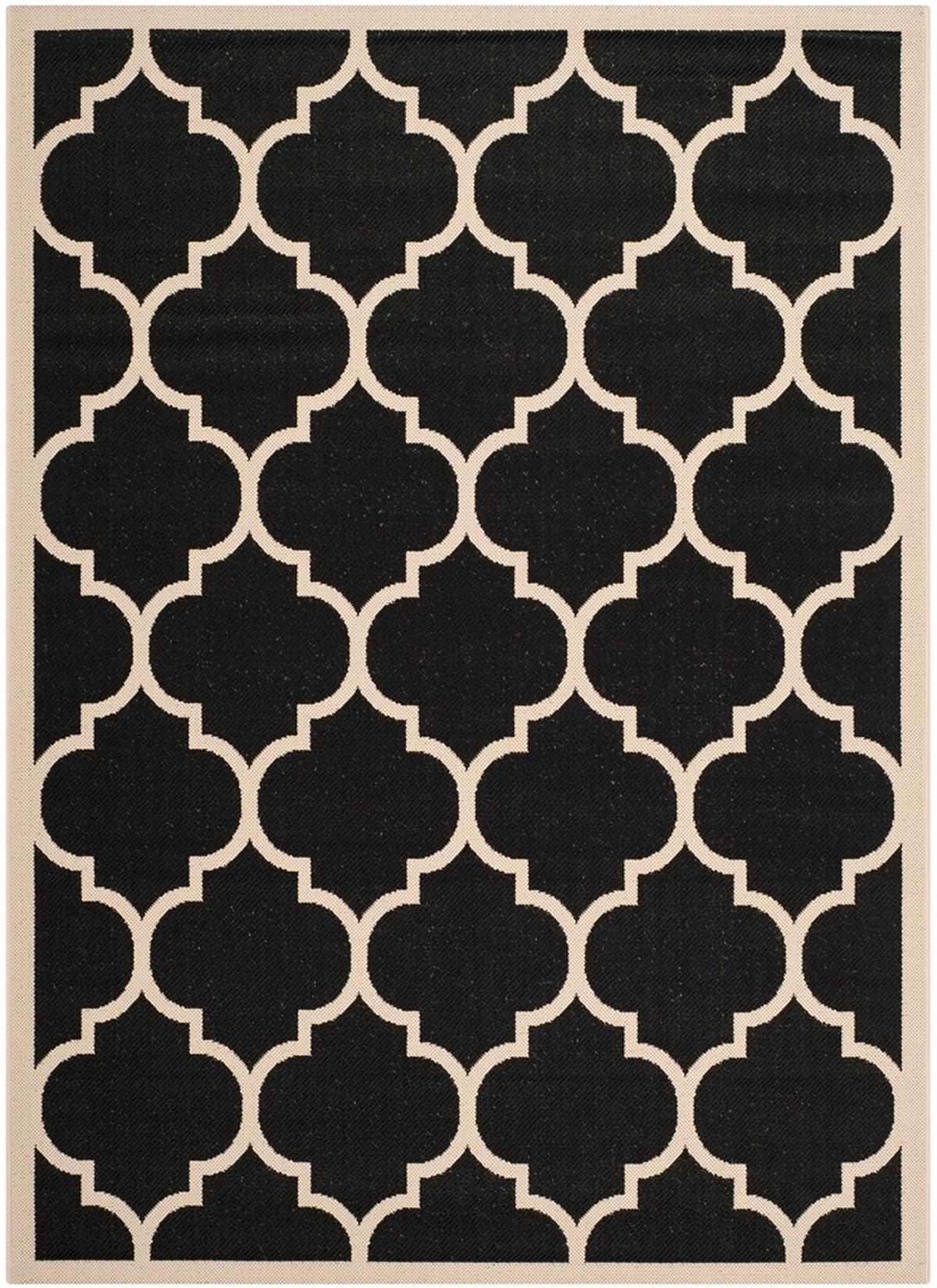  Safavieh Courtyard 6914 Indoor / Outdoor Rug - Anthracite / Beige - Bonton