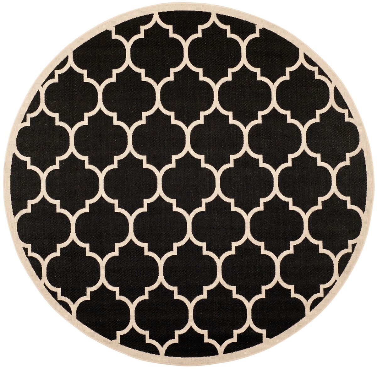  Safavieh Courtyard 6914 Indoor / Outdoor Rug - Black / Beige - Bonton