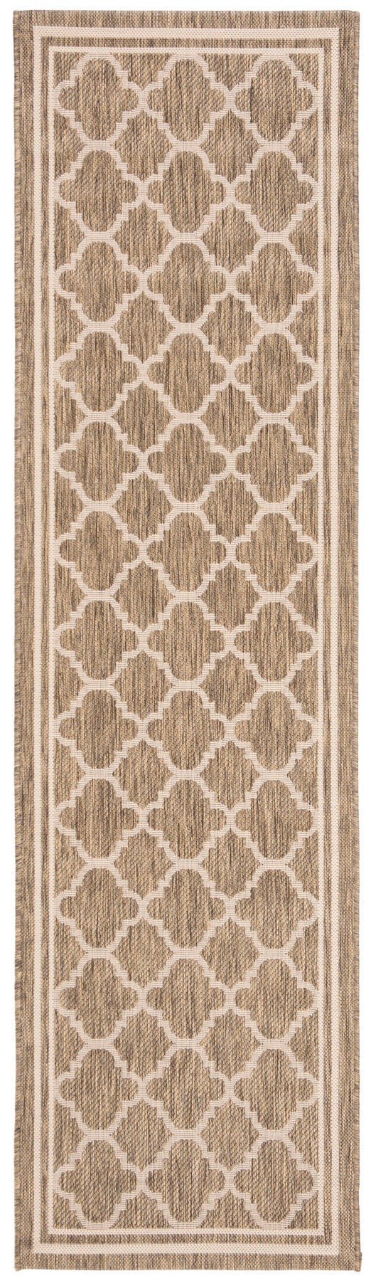  Safavieh Courtyard 6918 Indoor / Outdoor Rug - Anthracite / Beige - Bonton