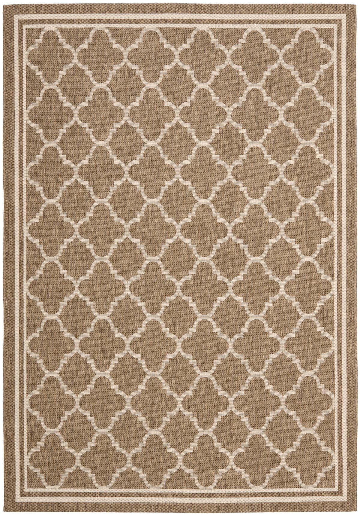  Safavieh Courtyard 6918 Indoor / Outdoor Rug - Anthracite / Beige - Bonton