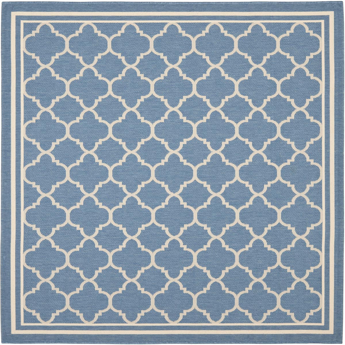  Safavieh Courtyard 6918 Indoor / Outdoor Rug - Anthracite / Beige - Bonton