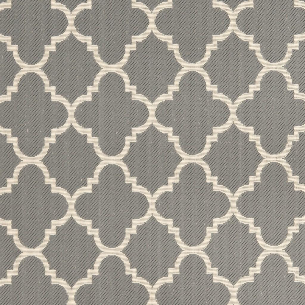  Safavieh Courtyard 6918 Indoor / Outdoor Rug - Anthracite / Beige - Bonton