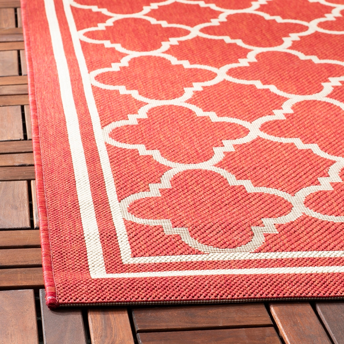  Safavieh Courtyard 6918 Indoor / Outdoor Rug - Red / Bone - Bonton