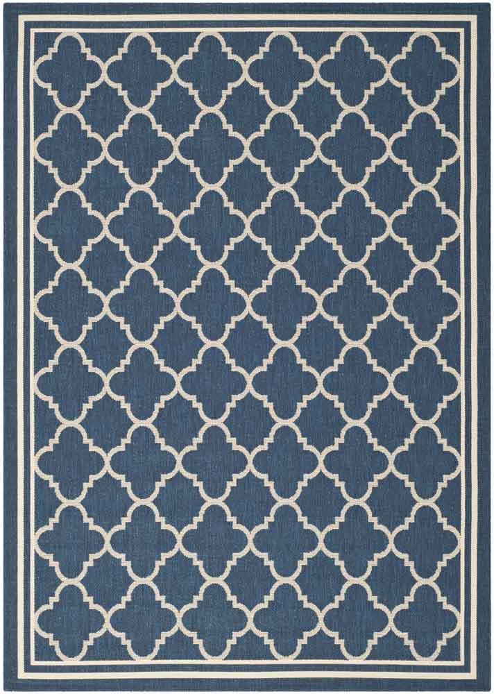  Safavieh Courtyard 6918 Indoor / Outdoor Rug - Anthracite / Beige - Bonton