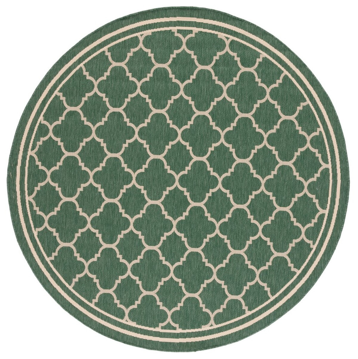  Safavieh Courtyard 6918 Indoor / Outdoor Rug - Dark Green / Beige - Bonton