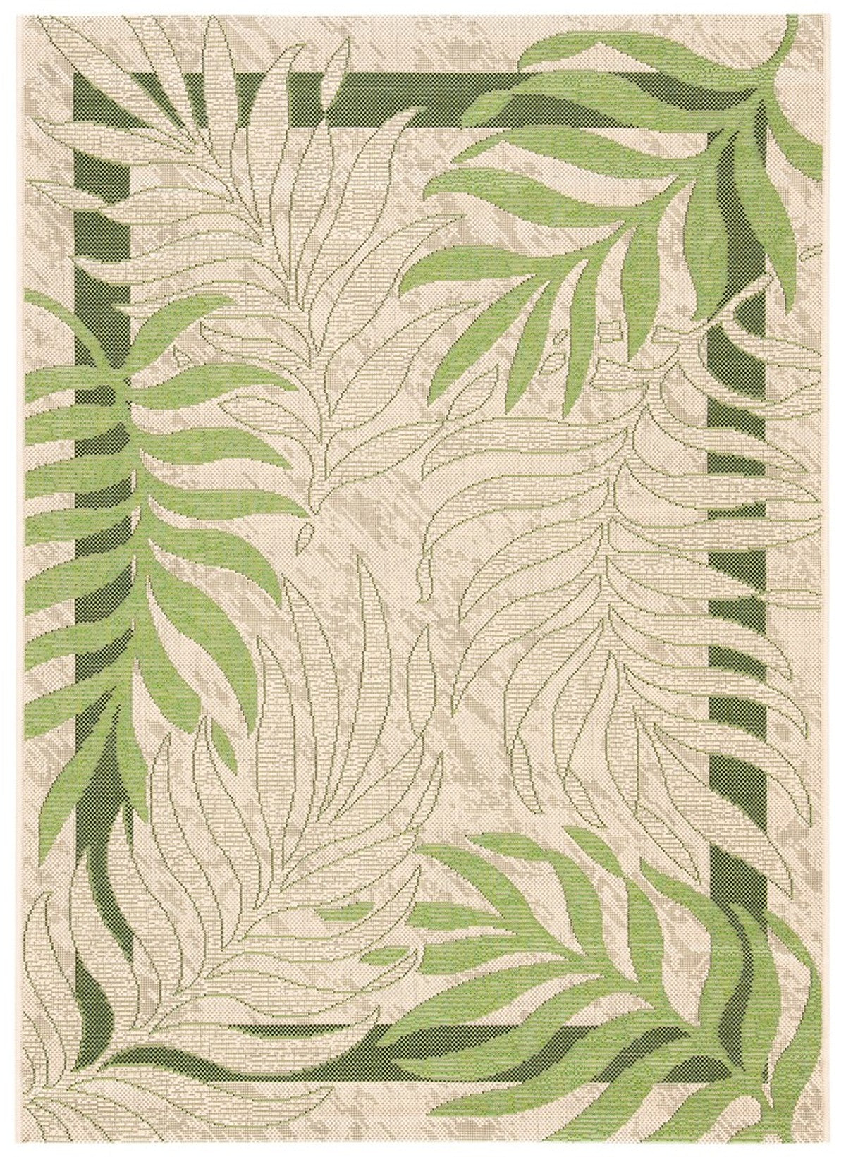  Safavieh Courtyard 7836 Indoor / Outdoor Rug - Cream / Green - Bonton