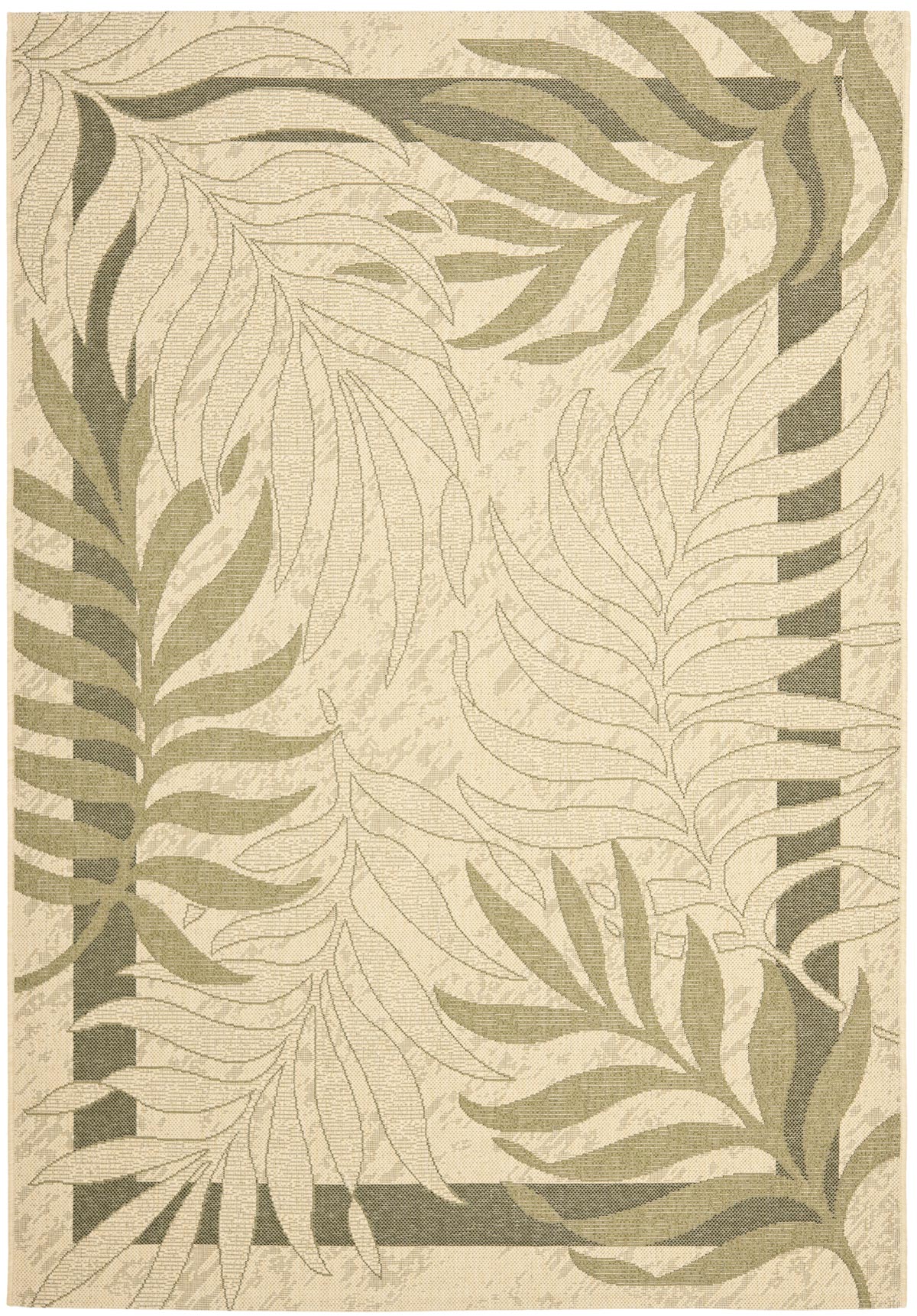  Safavieh Courtyard 7836 Indoor / Outdoor Rug - Cream / Green - Bonton