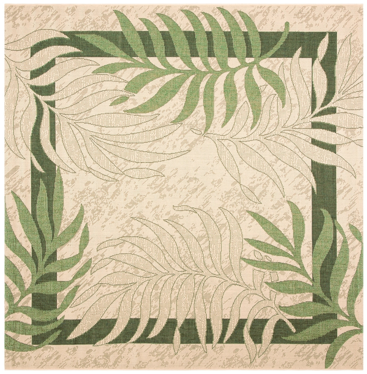  Safavieh Courtyard 7836 Indoor / Outdoor Rug - Cream / Green - Bonton