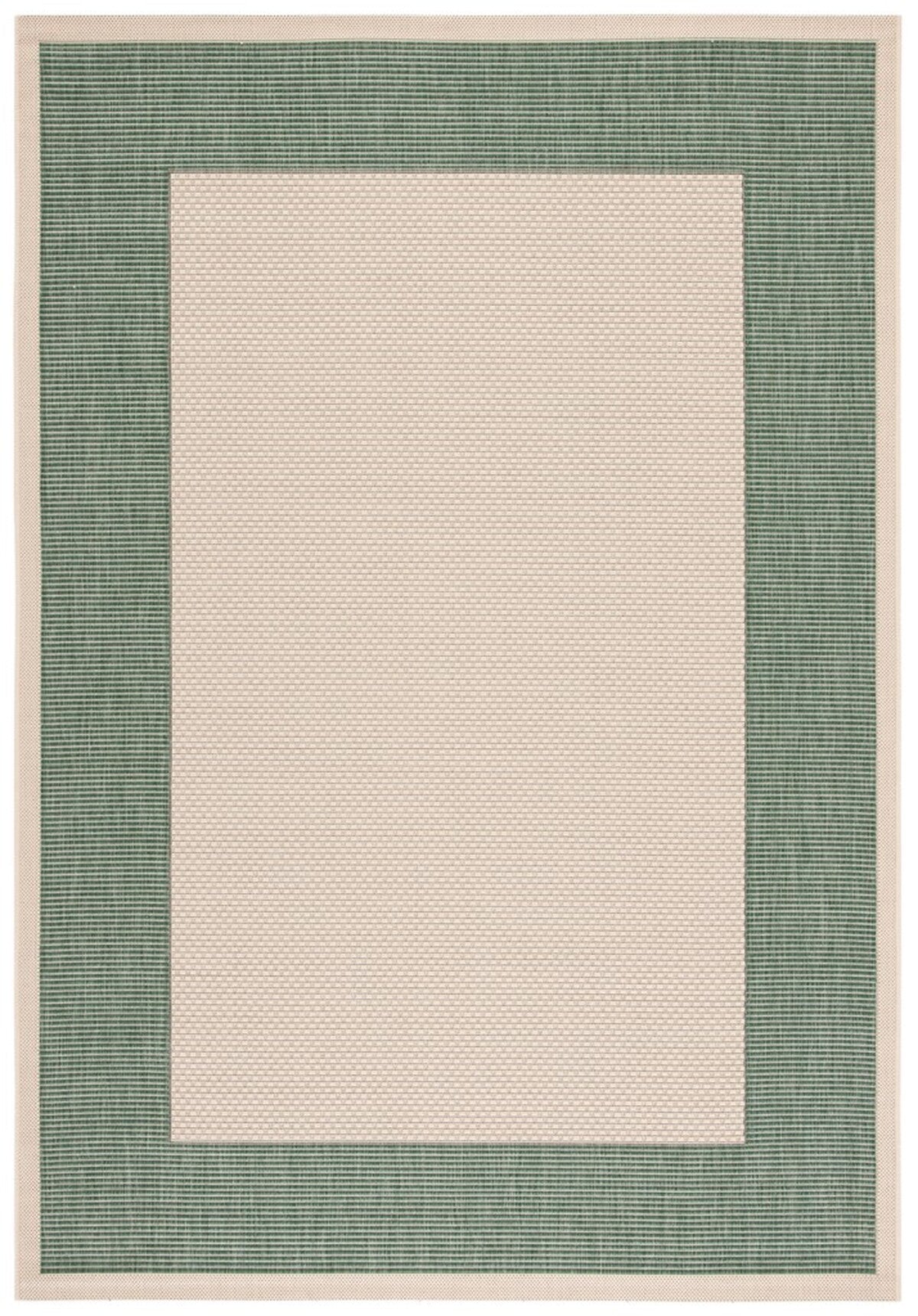  Safavieh Courtyard 7987 Indoor / Outdoor Rug - Beige / Dark Green - Bonton