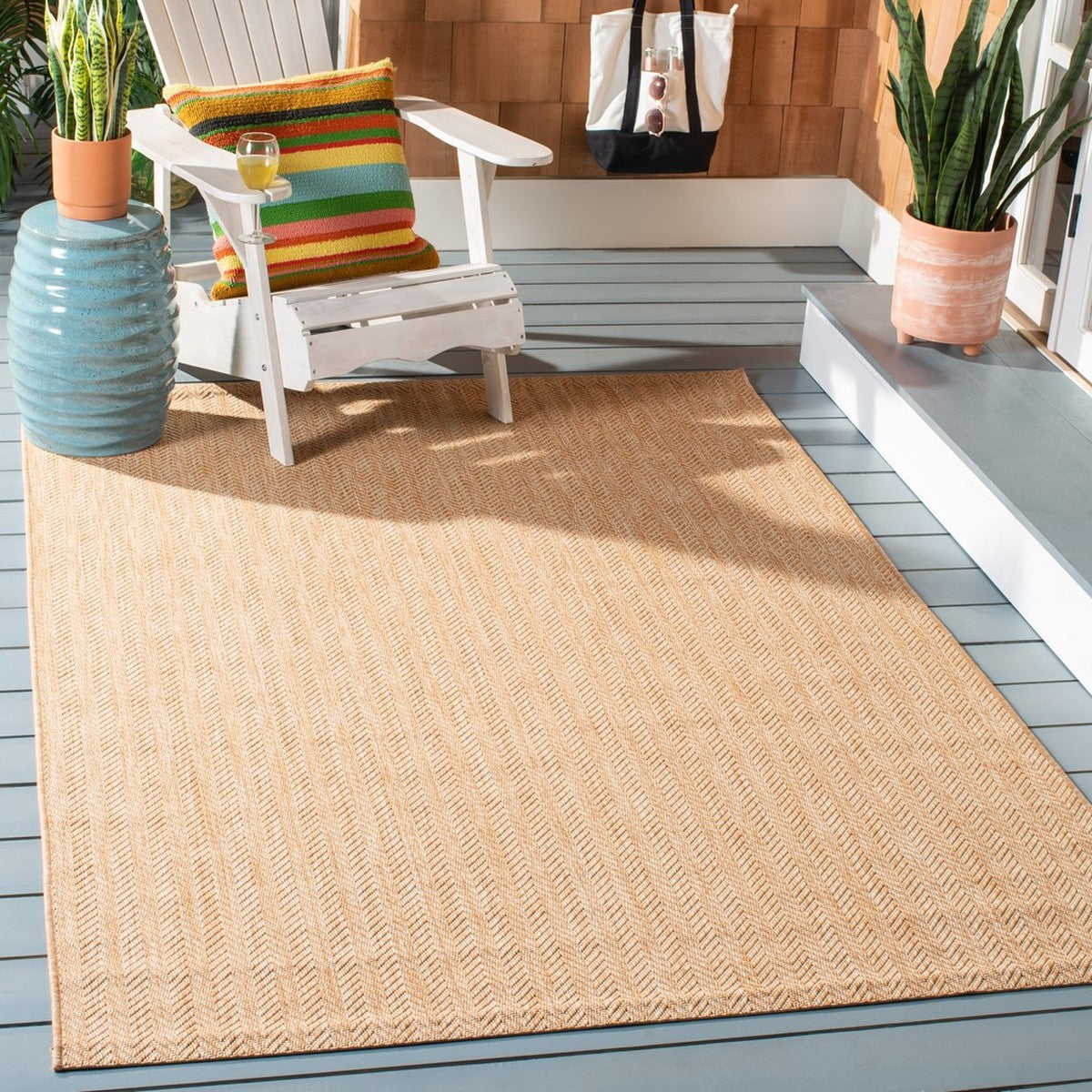  Safavieh Courtyard 8022 Indoor / Outdoor Rug - Grey / Navy - Bonton