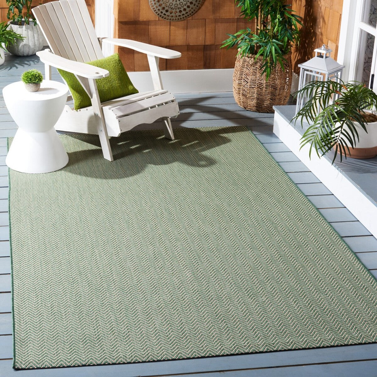  Safavieh Courtyard 8022 Indoor / Outdoor Rug - Dark Green / Beige - Bonton