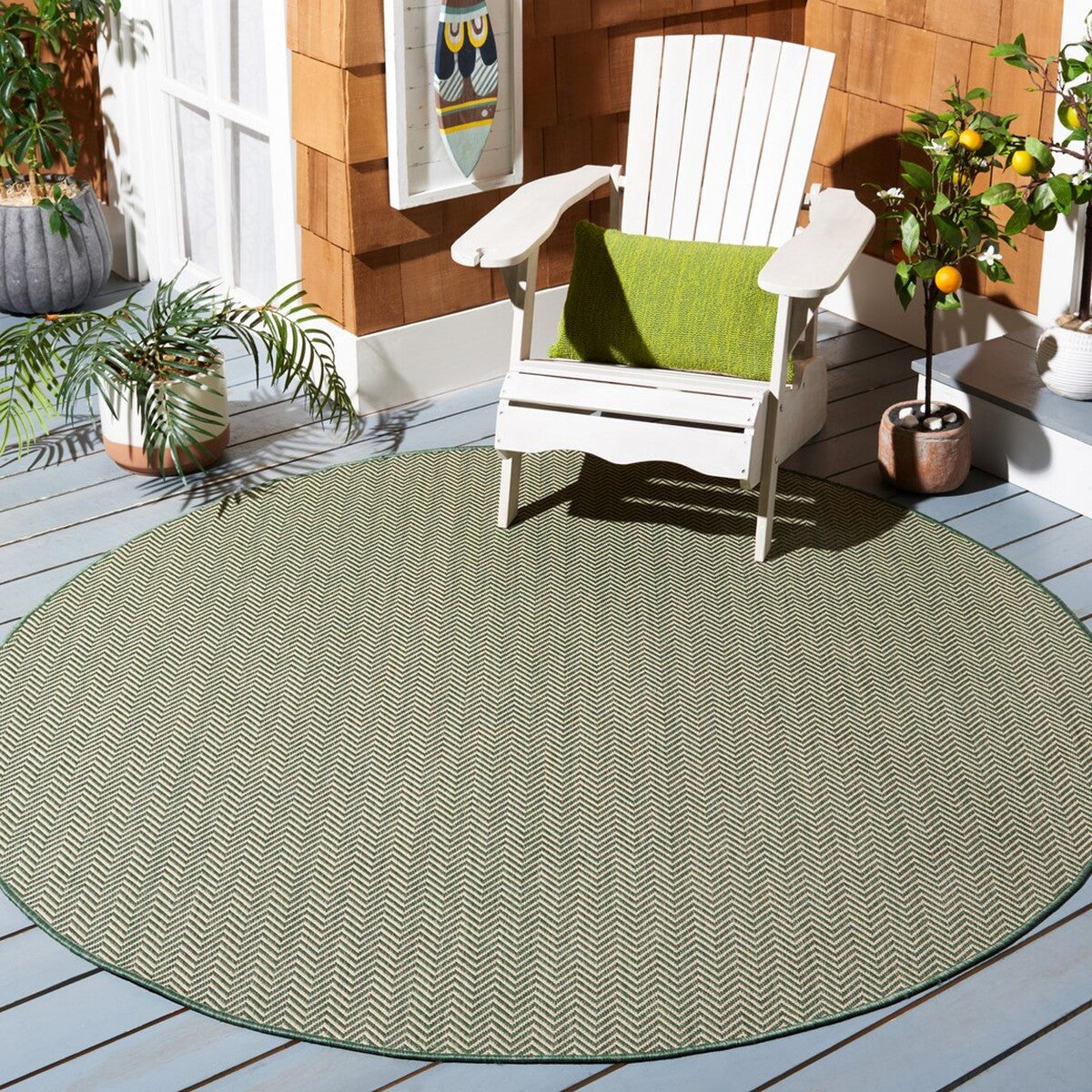  Safavieh Courtyard 8022 Indoor / Outdoor Rug - Dark Green / Beige - Bonton