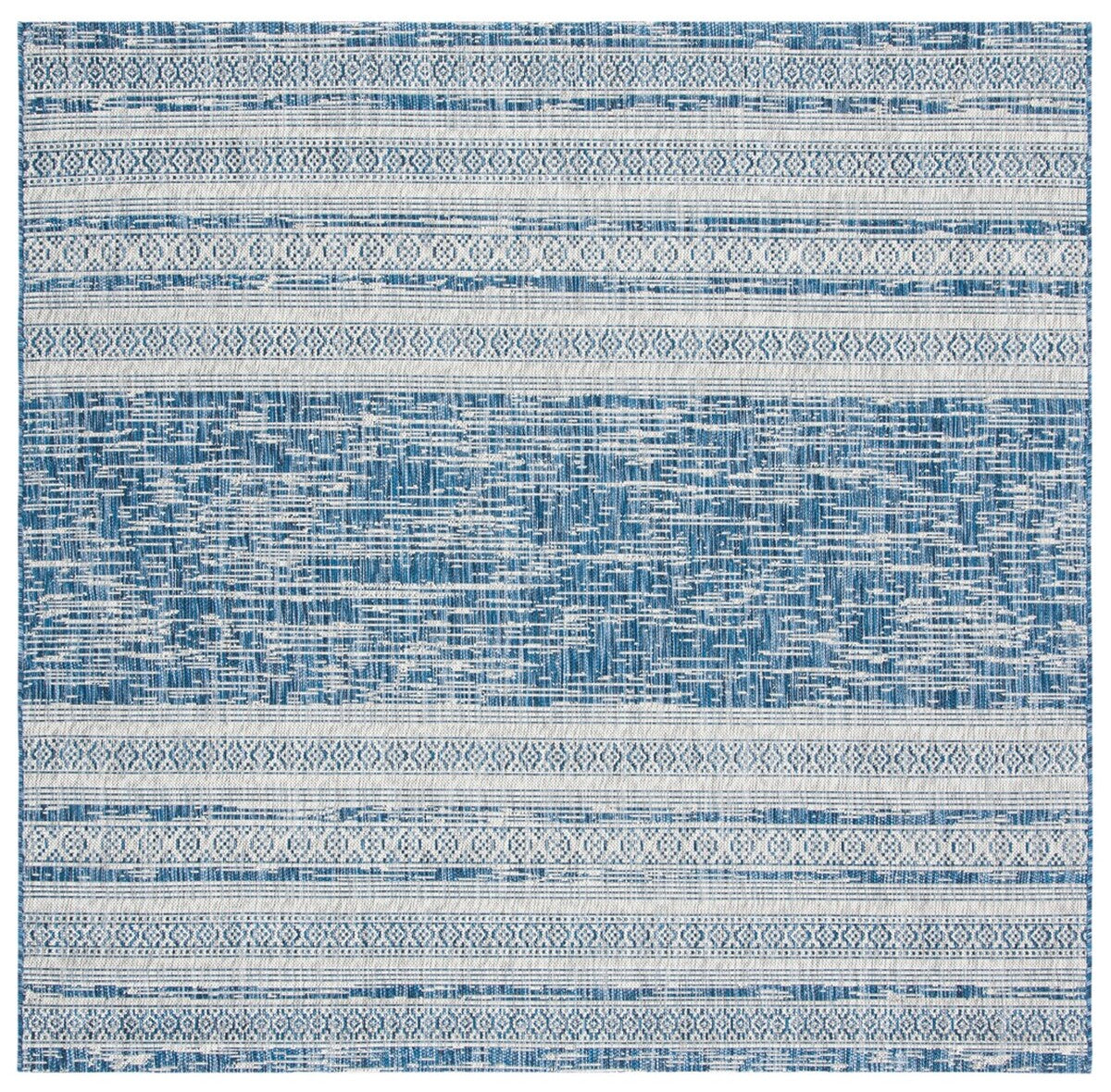  Safavieh Santorini Beach 1 Indoor / Outdoor Rug - Aqua / Grey - Bonton