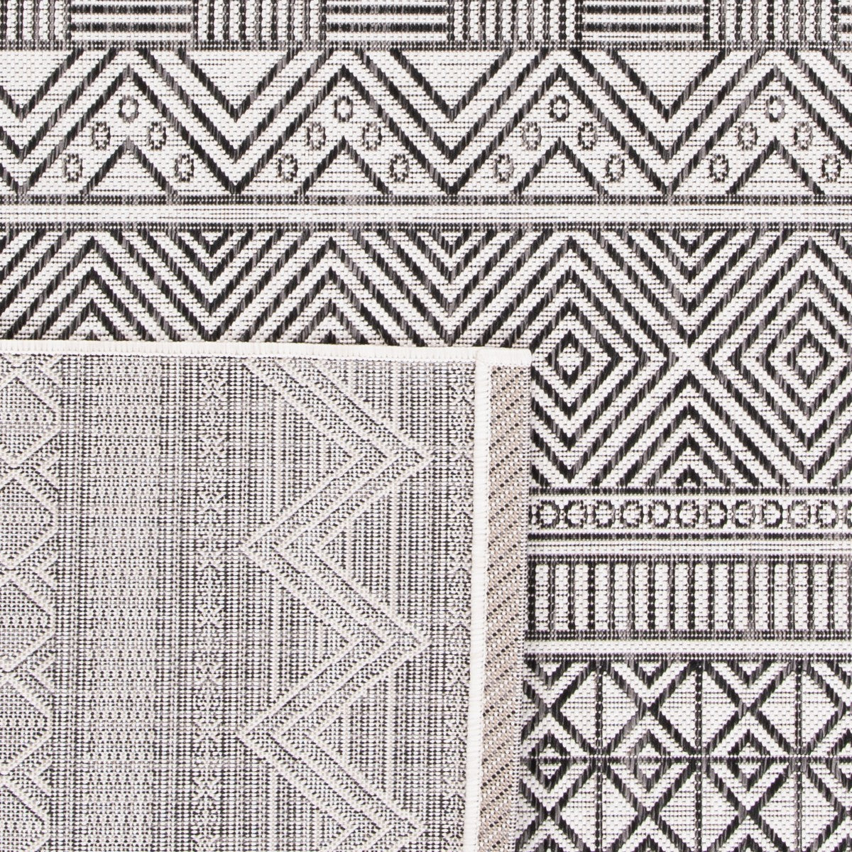  Safavieh Courtyard 8196 Indoor / Outdoor Rug - Grey / Olive Green - Bonton