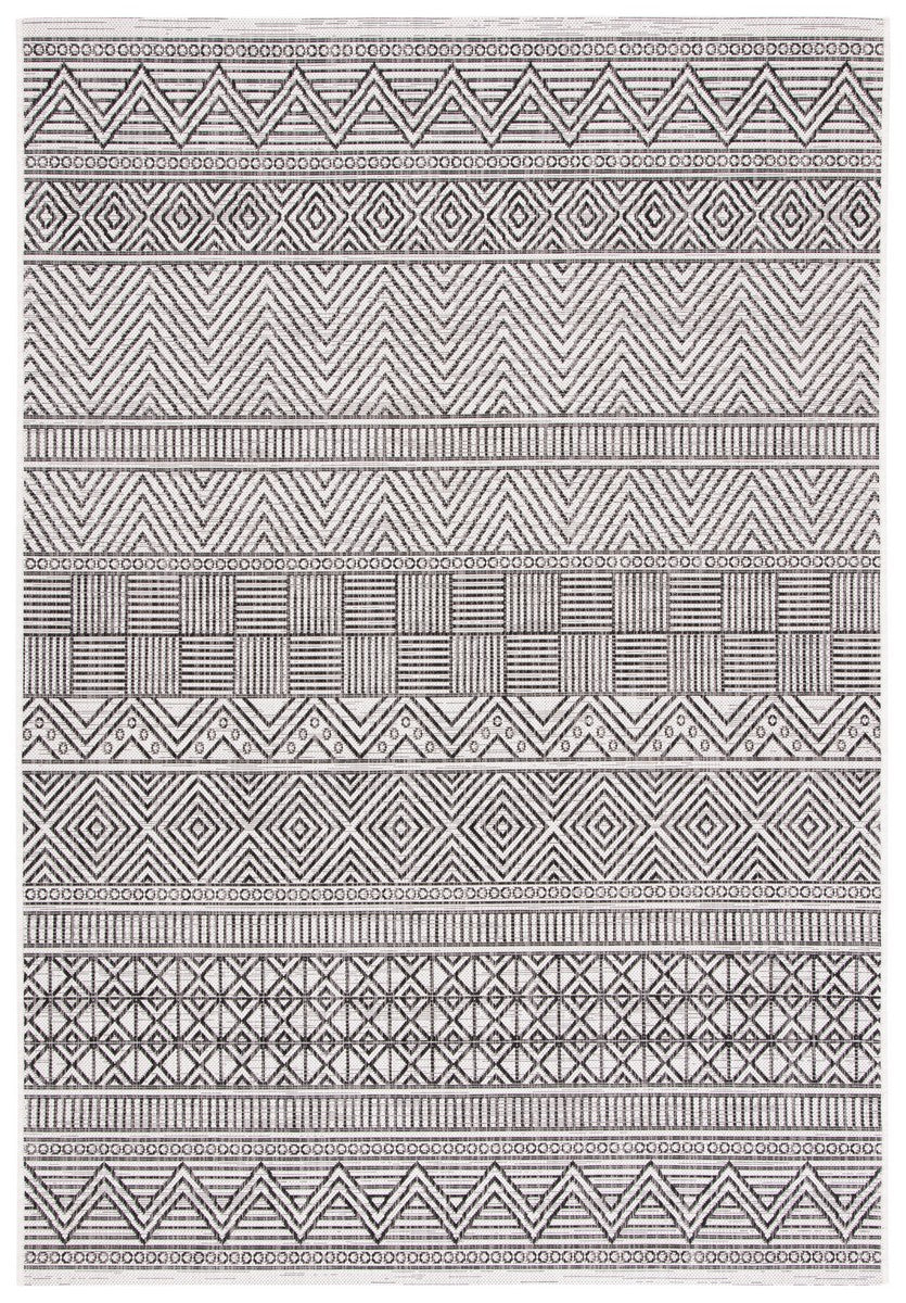  Safavieh Courtyard 8196 Indoor / Outdoor Rug - Grey / Navy - Bonton