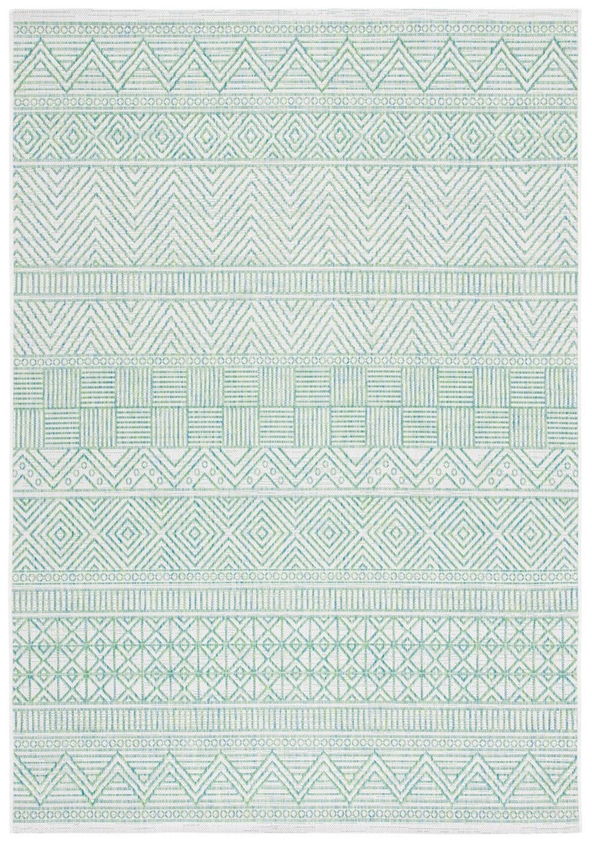  Safavieh Courtyard 8196 Indoor / Outdoor Rug - Beige / Green - Bonton