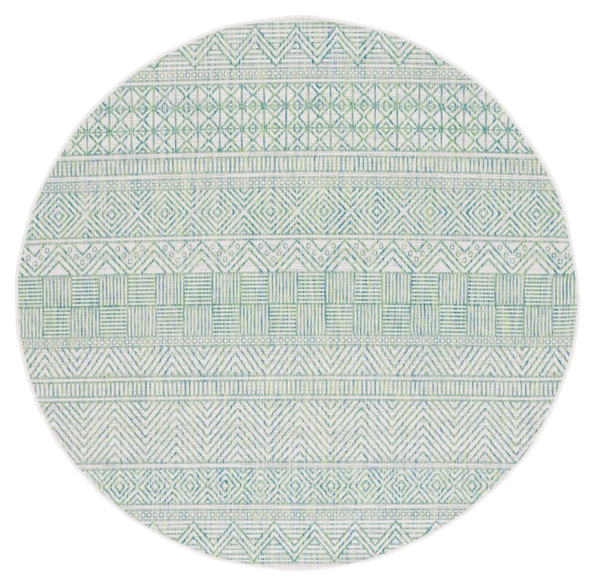  Safavieh Courtyard 8196 Indoor / Outdoor Rug - Beige / Green - Bonton