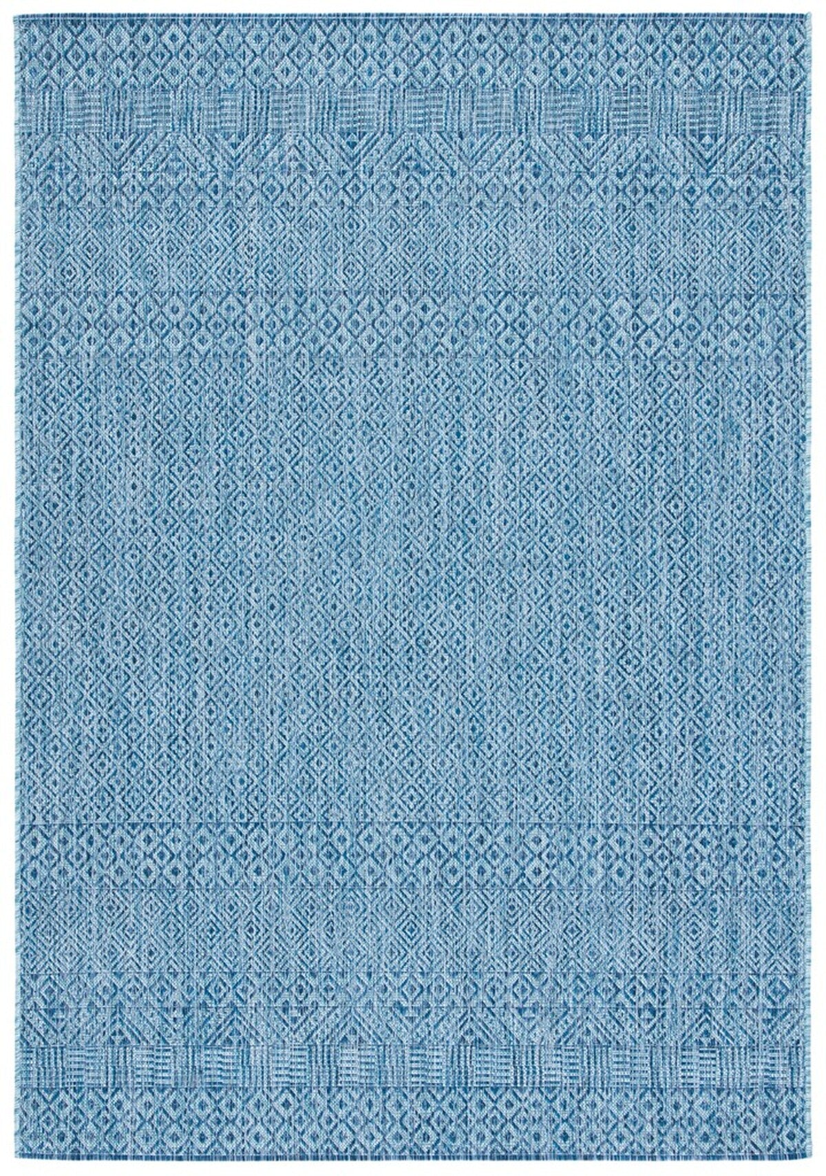  Safavieh Courtyard 8235 Indoor / Outdoor Rug - Aqua / Navy - Bonton