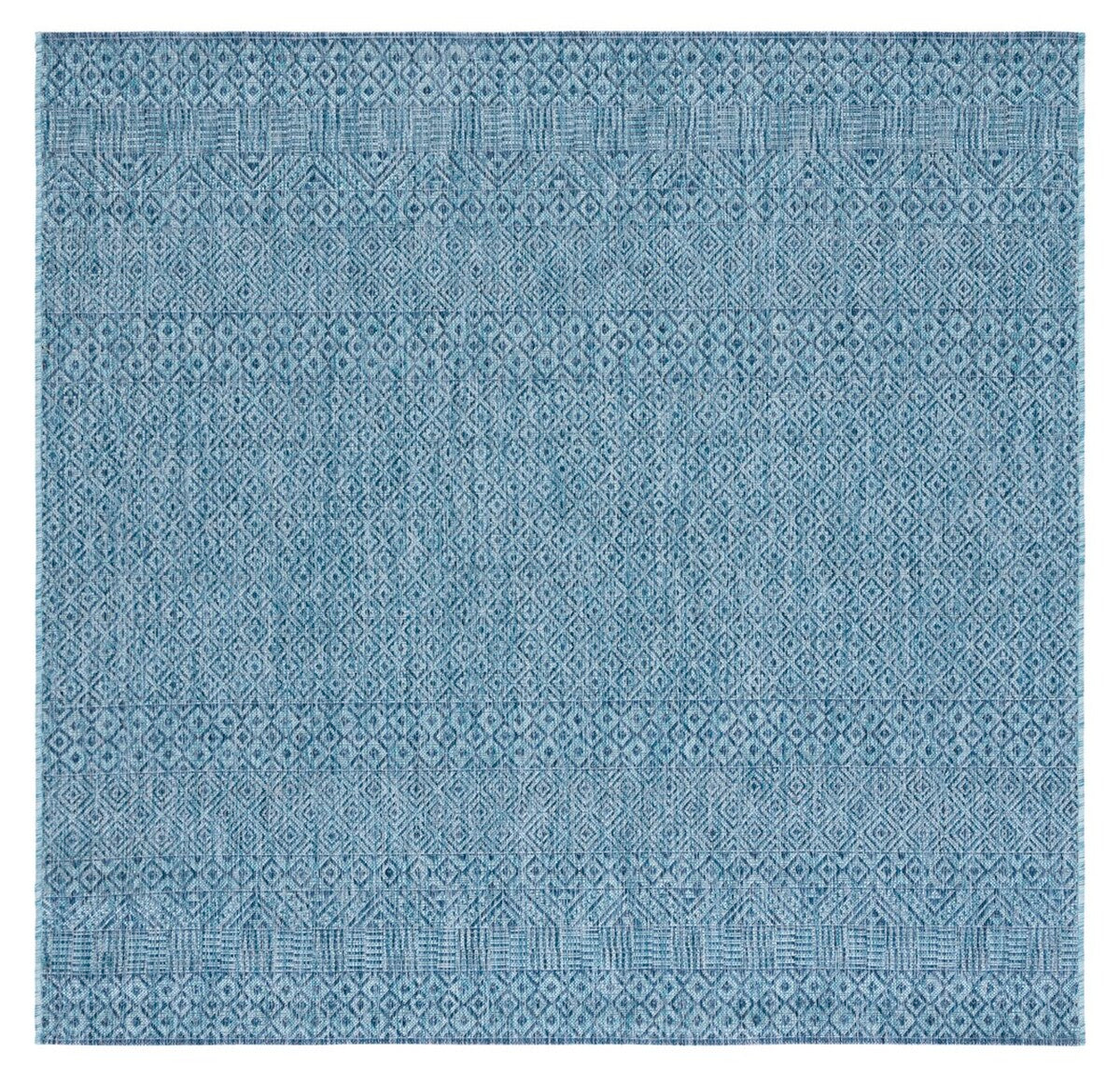  Safavieh Courtyard 8235 Indoor / Outdoor Rug - Aqua / Navy - Bonton