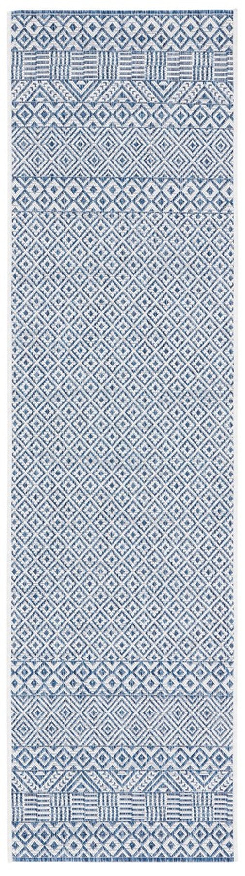  Safavieh Courtyard 8235 Indoor / Outdoor Rug - Aqua / Navy - Bonton