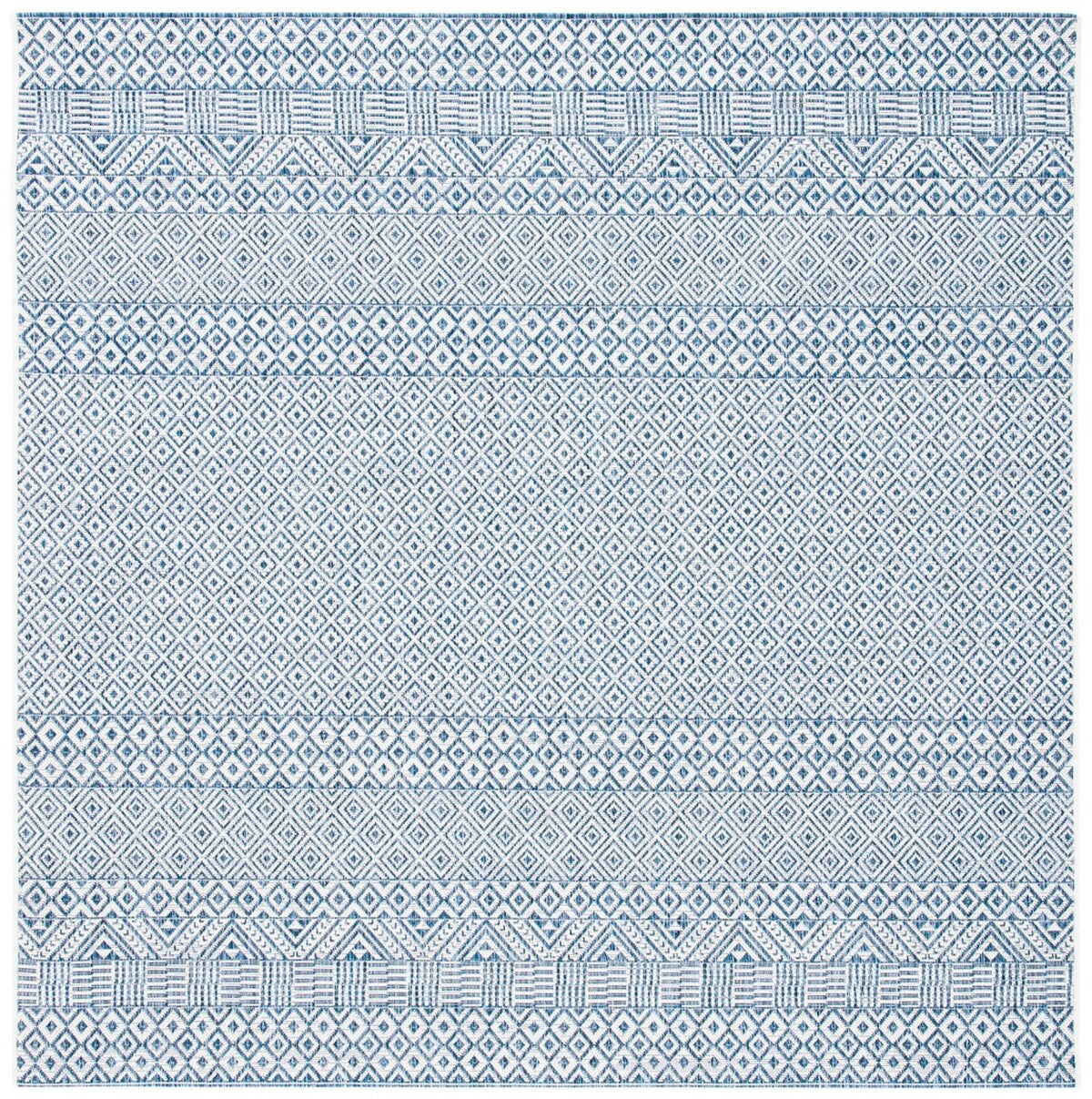  Safavieh Courtyard 8235 Indoor / Outdoor Rug - Aqua / Navy - Bonton