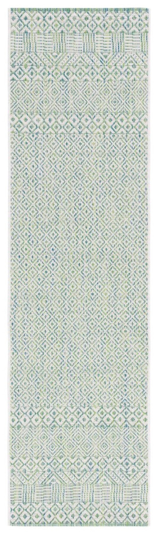  Safavieh Courtyard 8235 Indoor / Outdoor Rug - Aqua / Navy - Bonton