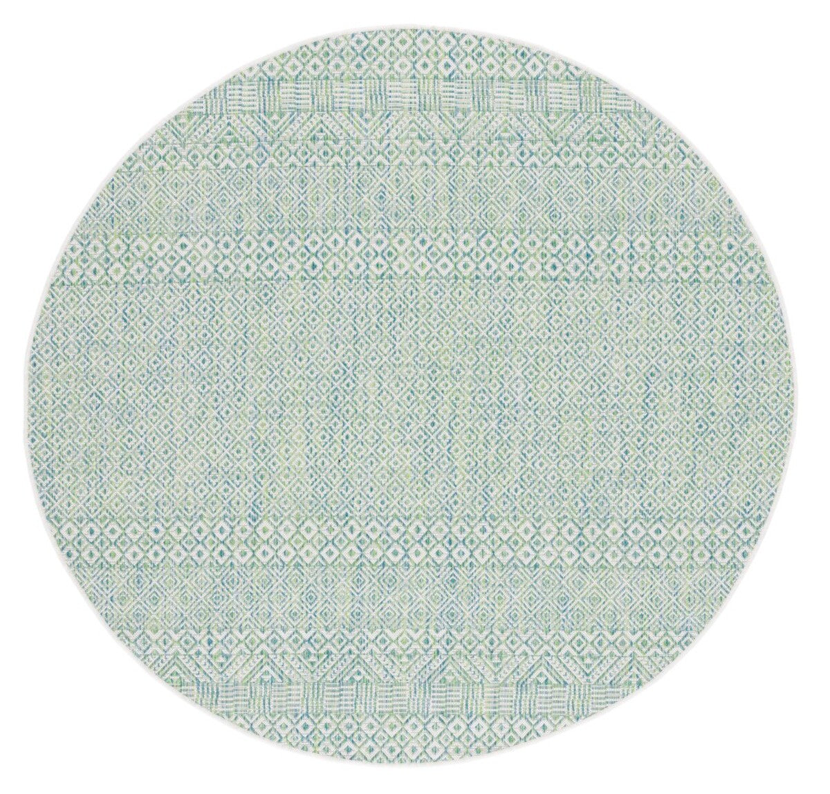  Safavieh Courtyard 8235 Indoor / Outdoor Rug - Aqua / Navy - Bonton