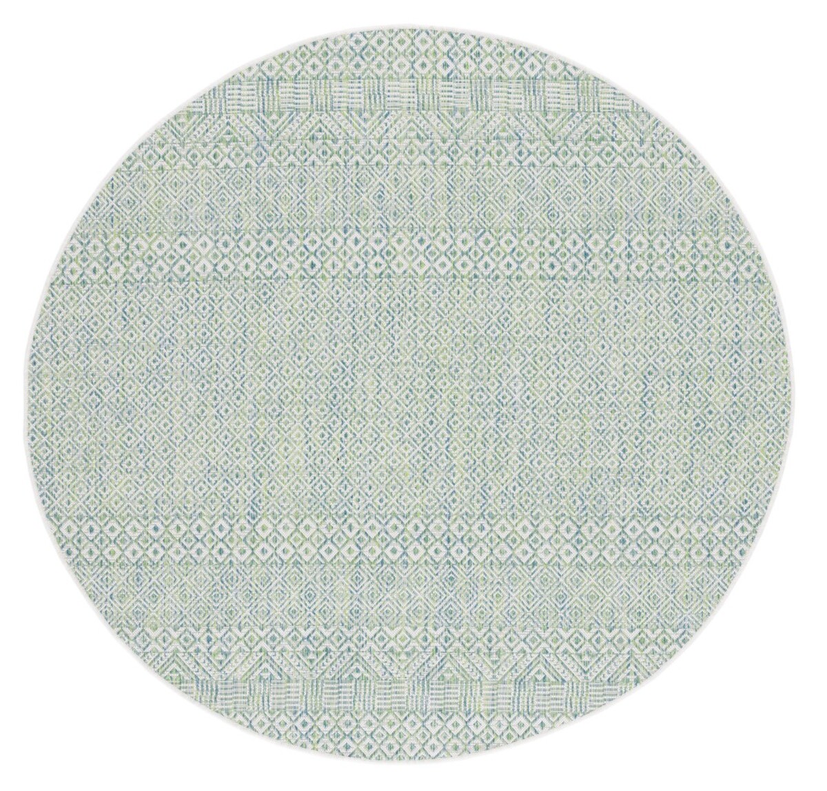  Safavieh Courtyard 8235 Indoor / Outdoor Rug - Ivory / Green - Bonton