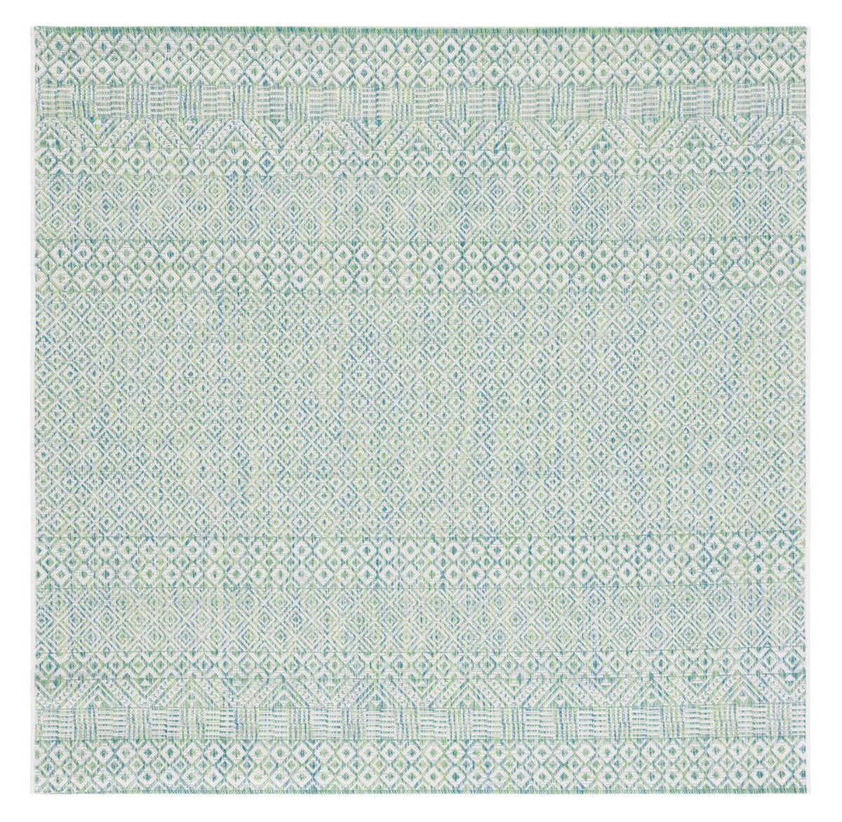  Safavieh Courtyard 8235 Indoor / Outdoor Rug - Aqua / Navy - Bonton