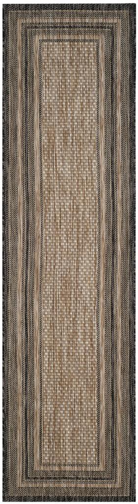  Safavieh Courtyard 8475 Indoor / Outdoor Rug - Ivory / Black - Bonton