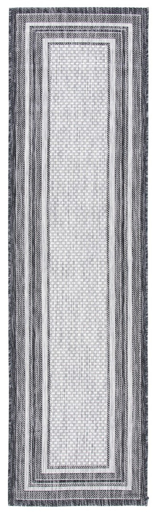  Safavieh Courtyard 8475 Indoor / Outdoor Rug - Light Grey / Black - Bonton