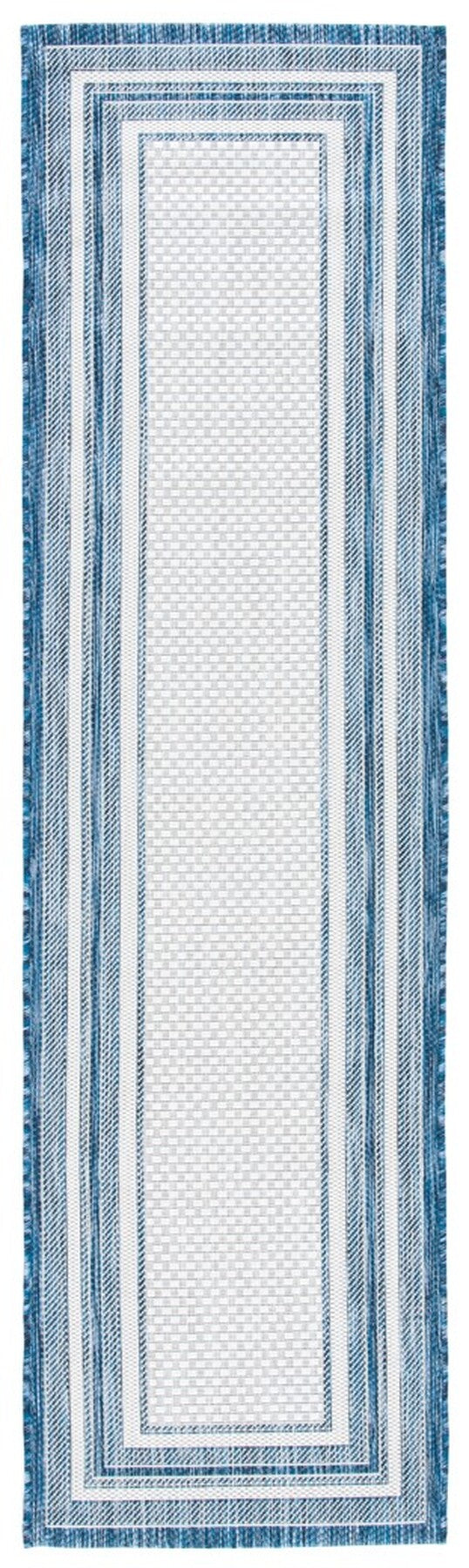  Safavieh Courtyard 8475 Indoor / Outdoor Rug - Ivory / Teal - Bonton