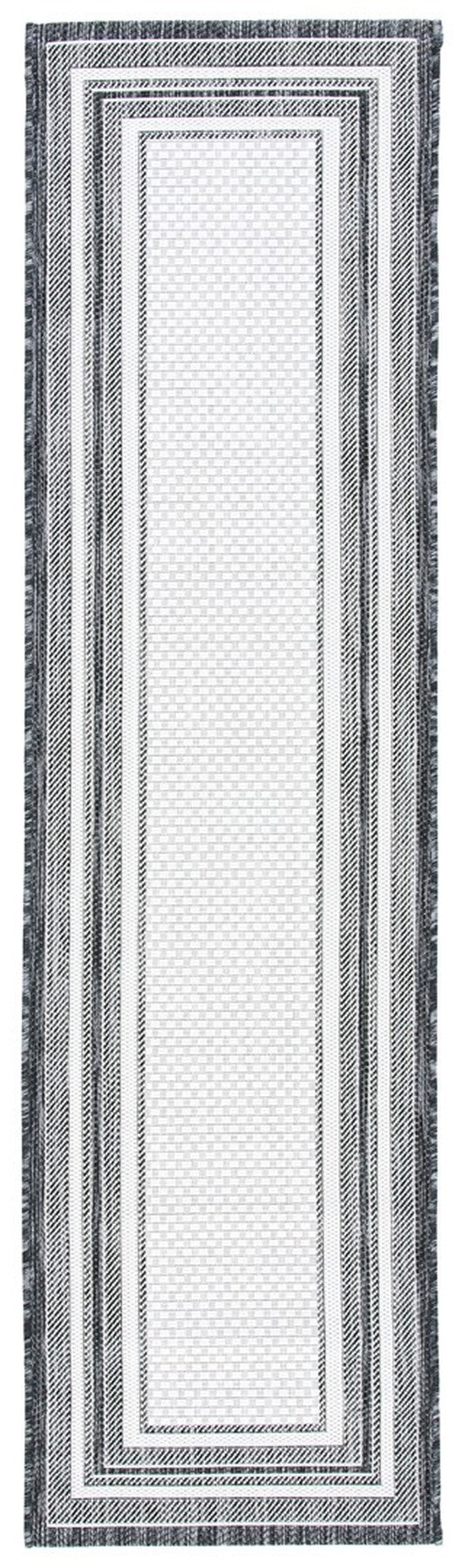  Safavieh Courtyard 8475 Indoor / Outdoor Rug - Light Grey / Black - Bonton